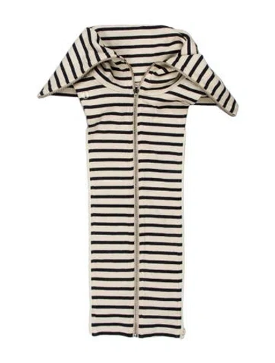 Pre-owned Veronica Beard Striped Dickey In Neutral