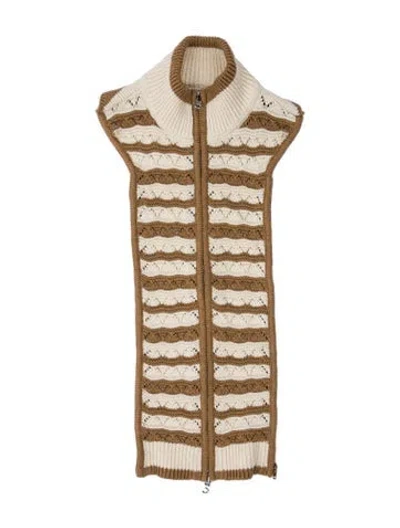Pre-owned Veronica Beard Striped Dickey In Neutrals