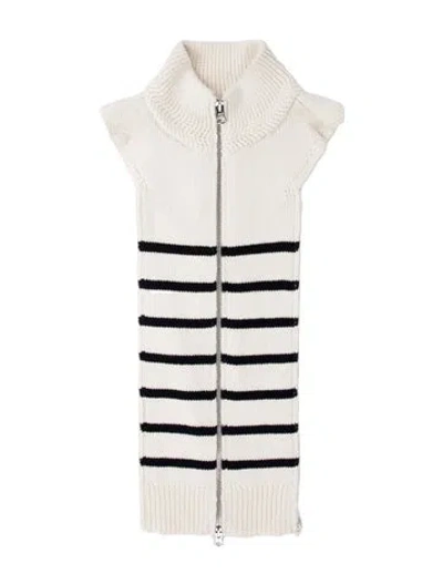 Pre-owned Veronica Beard Striped Dickey In Neutrals
