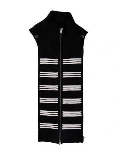Pre-owned Veronica Beard Striped Dickey W/ Tags In Black