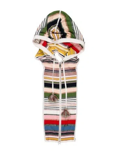 Pre-owned Veronica Beard Striped Dickey In White