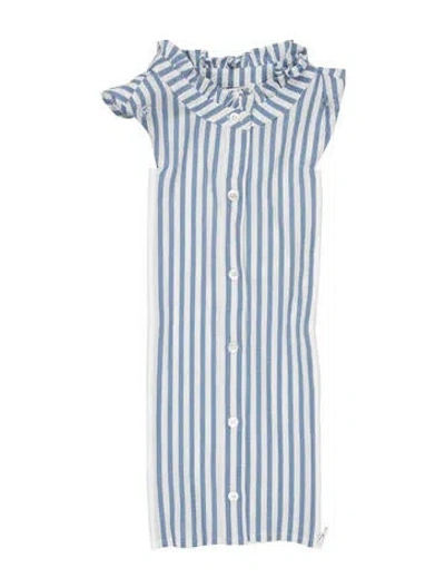 Pre-owned Veronica Beard Striped Dickey In White