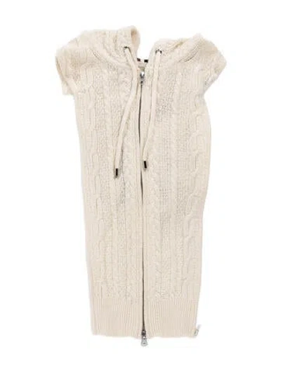 Pre-owned Veronica Beard Striped Dickey In White
