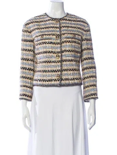 Pre-owned Veronica Beard Striped Evening Jacket In Multi