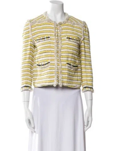 Pre-owned Veronica Beard Striped Evening Jacket In Multi
