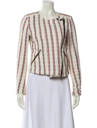 Pre-owned Veronica Beard Striped Evening Jacket In Neutral