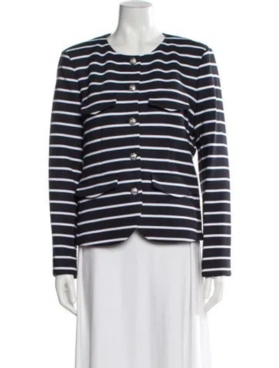Pre-owned Veronica Beard Striped Evening Jacket W/ Tags In Blue