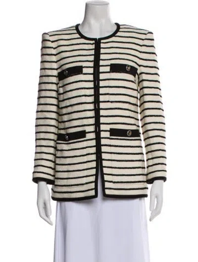 Pre-owned Veronica Beard Striped Evening Jacket W/ Tags In Neutral