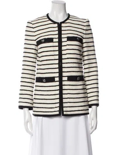 Pre-owned Veronica Beard Striped Evening Jacket W/ Tags In Neutral