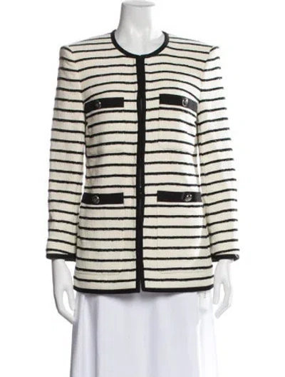 Pre-owned Veronica Beard Striped Evening Jacket W/ Tags In Neutral