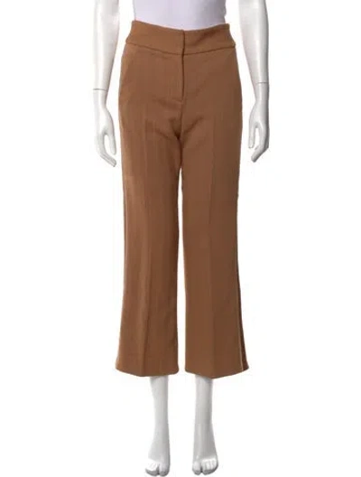 Pre-owned Veronica Beard Striped Flared Pants In Brown