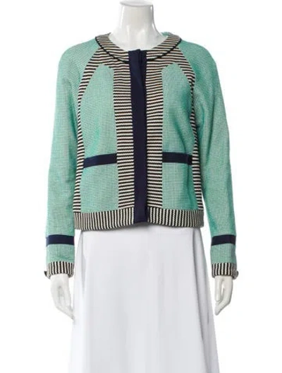 Pre-owned Veronica Beard Striped Jacket In Blue