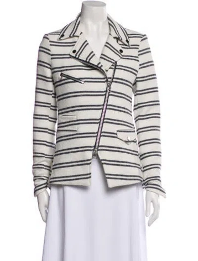 Pre-owned Veronica Beard Striped Jacket In Gray