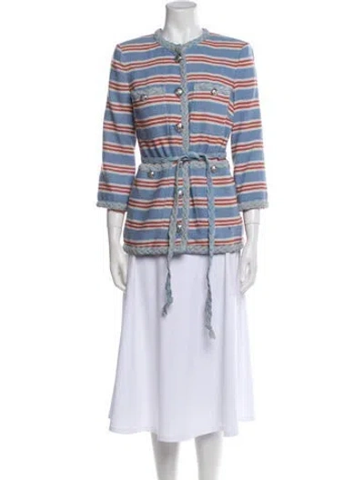 Pre-owned Veronica Beard Striped Jacket In Multi