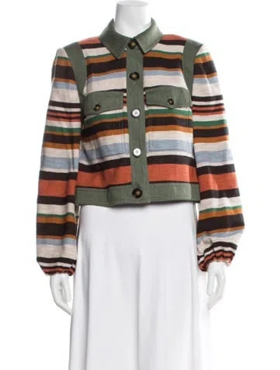 Pre-owned Veronica Beard Striped Jacket In Multi
