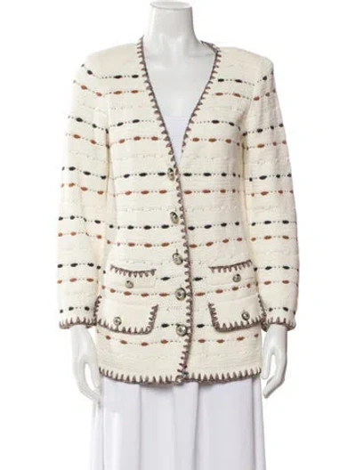Pre-owned Veronica Beard Striped Jacket In Neutral