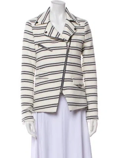 Pre-owned Veronica Beard Striped Jacket In Neutral