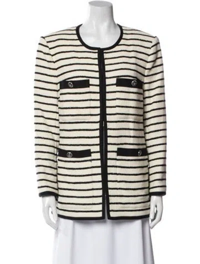Pre-owned Veronica Beard Striped Jacket In Neutral