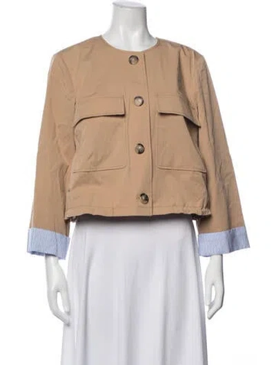 Pre-owned Veronica Beard Striped Jacket In Neutral
