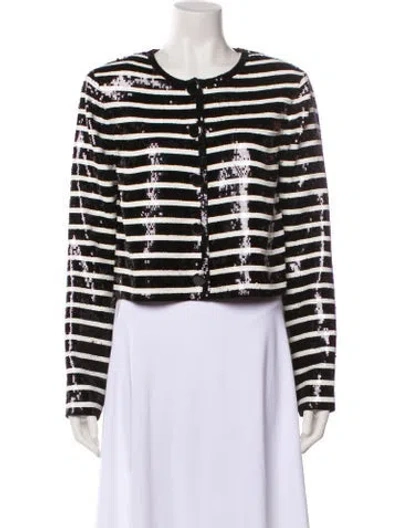 Pre-owned Veronica Beard Striped Jacket W/ Tags In Black