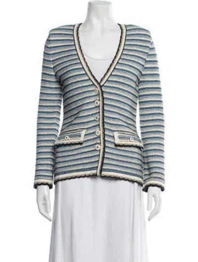 Pre-owned Veronica Beard Striped Jacket W/ Tags In Blue