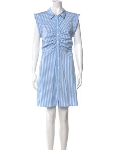 Pre-owned Veronica Beard Striped Knee-length Dress In Blue