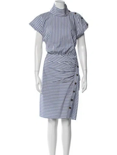 Pre-owned Veronica Beard Striped Knee-length Dress In Blue