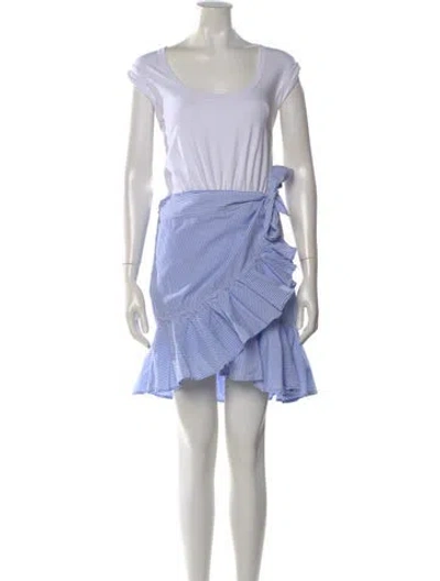 Pre-owned Veronica Beard Striped Knee-length Dress In Blue