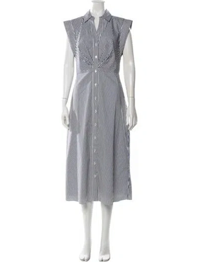 Pre-owned Veronica Beard Striped Knee-length Dress In Blue