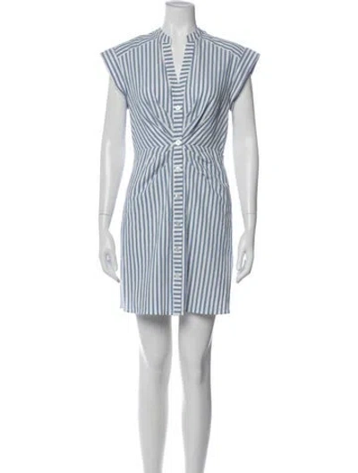 Pre-owned Veronica Beard Striped Knee-length Dress In Blue