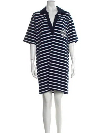 Pre-owned Veronica Beard Striped Knee-length Dress In Blue