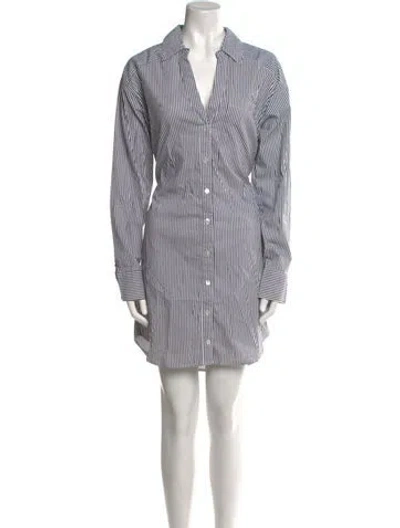 Pre-owned Veronica Beard Striped Knee-length Dress In Neutral