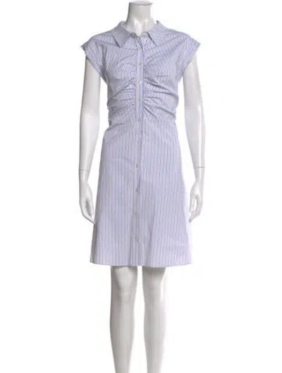 Pre-owned Veronica Beard Striped Knee-length Dress W/ Tags In Blue