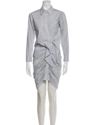 Pre-owned Veronica Beard Striped Knee-length Dress In White