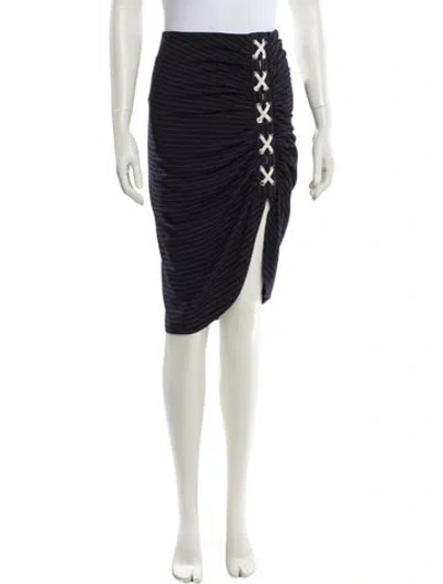Pre-owned Veronica Beard Striped Knee-length Skirt In Blue
