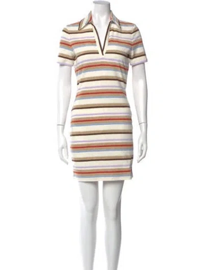 Pre-owned Veronica Beard Striped Long Dress