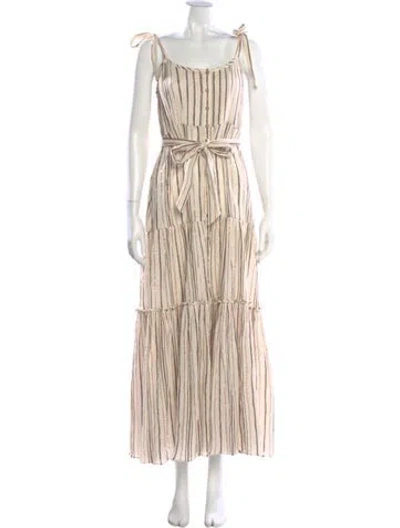 Pre-owned Veronica Beard Striped Long Dress