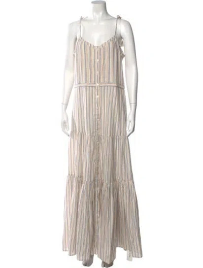 Pre-owned Veronica Beard Striped Long Dress