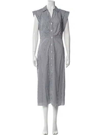 Pre-owned Veronica Beard Striped Long Dress In Blue