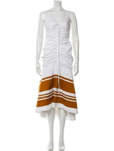Pre-owned Veronica Beard Striped Long Dress In Multi