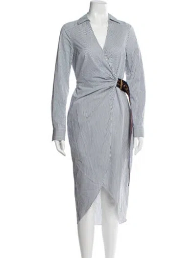 Pre-owned Veronica Beard Striped Long Dress In Multi