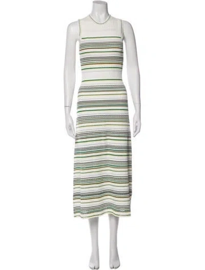 Pre-owned Veronica Beard Striped Long Dress In Multi