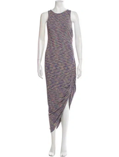 Pre-owned Veronica Beard Striped Long Dress In Neutral