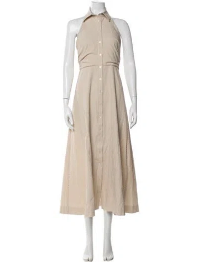 Pre-owned Veronica Beard Striped Long Dress In Neutral