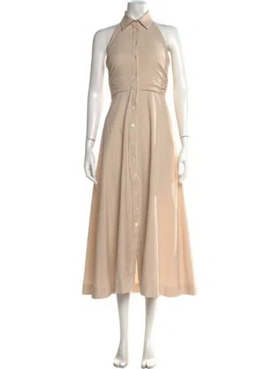 Pre-owned Veronica Beard Striped Long Dress In Neutral