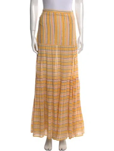 Pre-owned Veronica Beard Striped Long Skirt