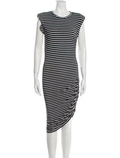Pre-owned Veronica Beard Striped Midi Length Dress In Blue