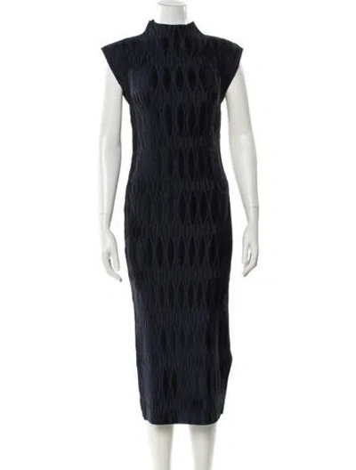 Pre-owned Veronica Beard Striped Midi Length Dress In Blue