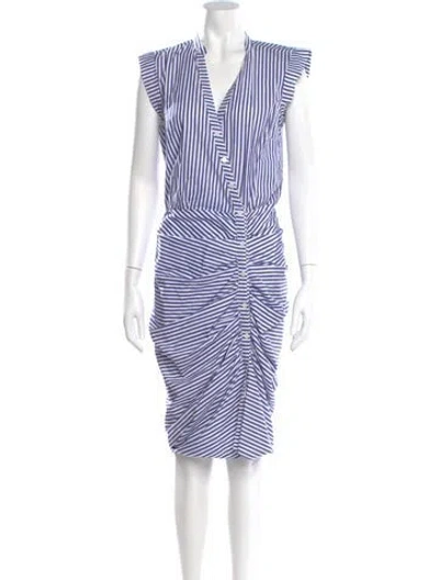 Pre-owned Veronica Beard Striped Midi Length Dress In Multi