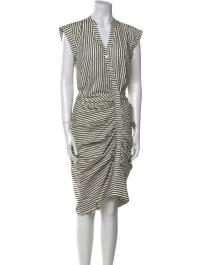 Pre-owned Veronica Beard Striped Midi Length Dress In Multi